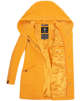 Marikoo MAIKOO Γυναικείο χειμερινό παλτό με κουκούλα, κίτρινο