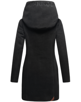Marikoo MAIKOO Γυναικείο χειμερινό παλτό με κουκούλα, μαύρο