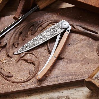 Deejo μαχαίρι κλεισίματος Τατουάζ Art nouveau ξύλο αρκεύθου