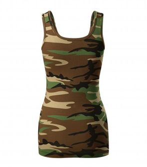 Malfini Camouflage γυναικείο tank top, καφέ 180g/m2