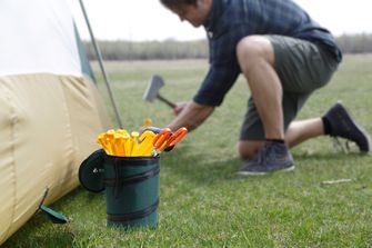 Coghlans Pop-Up Camping Stuffbag 3,3 λίτρων σκούρο πράσινο μίνι κάδο απορριμμάτων