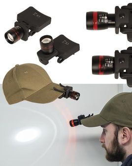 Mil-tec LED CREE προβολέας κεφαλής για καπέλο, μαύρο