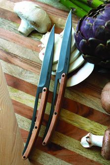 Deejo σετ 6 μαχαιριών μπριζόλας με επιφάνεια λεπίδας τιτανίου ξύλο ελιάς