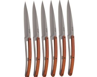 Deejo σετ 6 μαχαιριών Τραπέζι γκρι τιτάνιο coralwood
