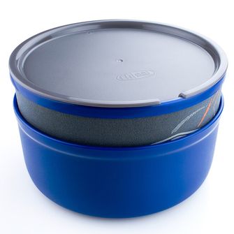 GSI Outdoors Σετ μονωμένο κύπελλο και πιατάκι από νεοπρένιο 591 ml, μπλε