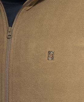Πεντάγωνο fleece φούτερ με φερμουάρ ELK, κογιότ