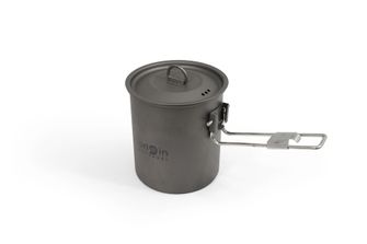 Origin Outdoors Camping Pot Titanium Δοχείο/φλιτζάνι για πεζοπορία με στόμιο και πτυσσόμενη λαβή Titanium 750 ml