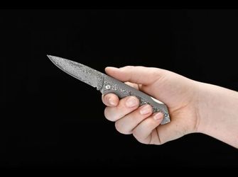 Μαχαίρι τσέπης Böker Plus Damascus Dominator 8,4 cm, damascus