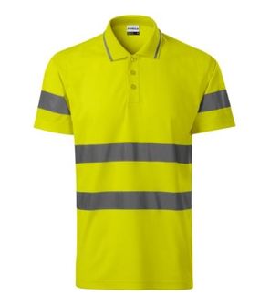Rimeck HV Runway ανακλαστικό πουκάμισο πόλο ασφαλείας, φθορίζον κίτρινο