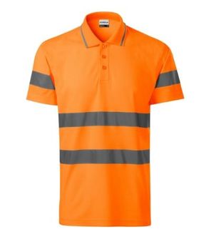 Rimeck HV Runway ανακλαστικό πουκάμισο πόλο ασφαλείας, φθορίζον πορτοκαλί