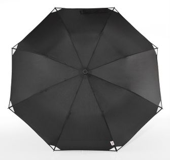 EuroSchirm teleScope handsfree UV Τηλεσκοπική ομπρέλα πεζοπορίας με προσάρτηση σακιδίου πλάτης, μαύρη αντανακλαστική