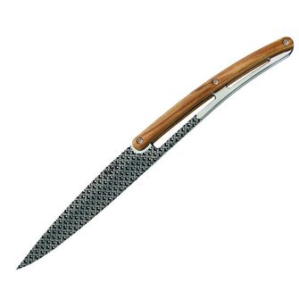 Deejo σετ 6 μαχαιριών με γυαλιστερή λεπίδα από ξύλο ελιάς Γεωμετρία
