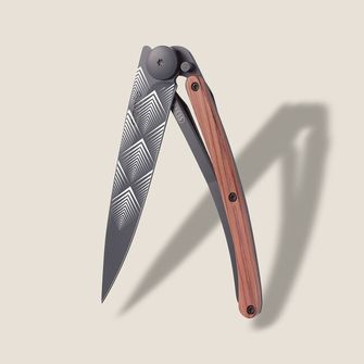 Μαχαίρι κλεισίματος Deejo Τατουάζ μαύρο κοραλλένιο ξύλο Art Déco