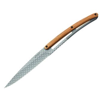 Deejo σετ 6 μαχαιριών ματ γκρι λεπίδα σχεδιασμός από ξύλο ελιάς Γεωμετρία