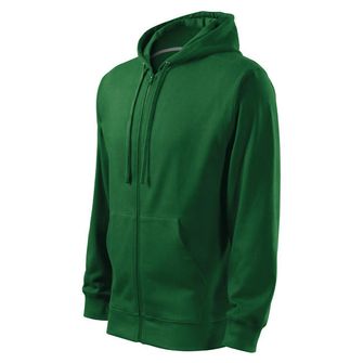 Malfini Trendy ανδρικό φούτερ με φερμουάρ, πράσινο, 300g/m2