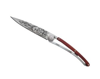 Deejo κλείσιμο μαχαίρι Τατουάζ Lion coralwood