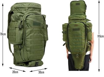 DRAGOWA Tactical Τακτικό σακίδιο πλάτης Zenith 70 L, μαύρο