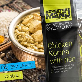Adventure Menu Κοτόπουλο Korma με ρύζι 400g