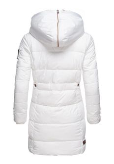 Marikoo LIEBLINGS JACKE Γυναικείο χειμερινό μπουφάν με κουκούλα, λευκό