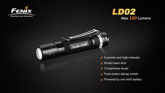 Φακός LED Fenix LD02, 100 lumen