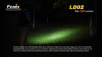 Φακός LED Fenix LD02, 100 lumen