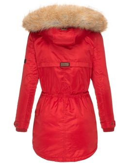 Marikoo Grinsekatze γυναικείο χειμερινό μπουφάν με κουκούλα, κόκκινο