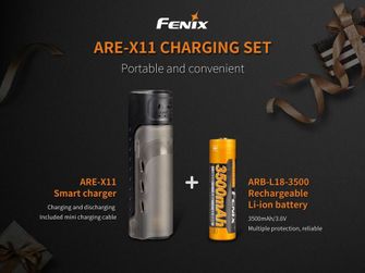 Φορτιστής USB Fenix ARE-X11 + μπαταρία 3500 mAh (Li-ion)