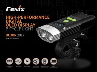 Επαναφορτιζόμενο φως ποδηλάτου Fenix BC30R (1800 lumens)