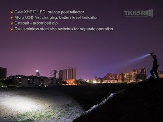 Επαναφορτιζόμενος φακός LED Fenix TK65R, 3200 lumens