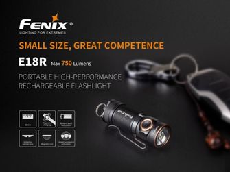 Επαναφορτιζόμενος φακός Fenix E18R, 750 lumens