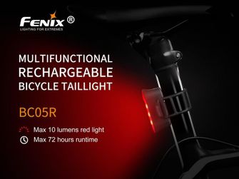 Επαναφορτιζόμενο φως ποδηλάτου Fenix BC05R, 10 lumens