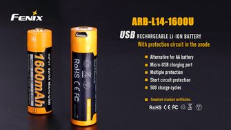 Επαναφορτιζόμενη μπαταρία Fenix USB AA Fenix ARB-L14-1600U