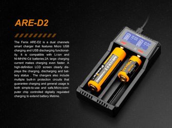Φορτιστής USB Fenix ARE-D2 (Li-ion, NiMH)