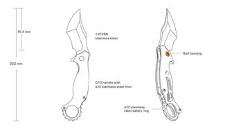 Ruike P881 μαχαίρι τσέπης κλεισίματος