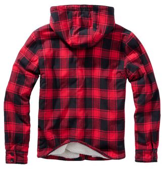 Brandit μπουφάν Lumberjacket με κουκούλα, κόκκινο-μαύρο