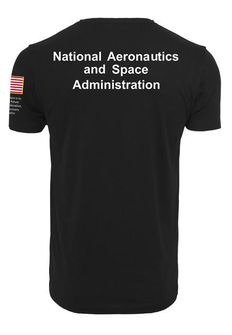NASA ανδρικό Insignia Logo Flag T-shirt, μαύρο