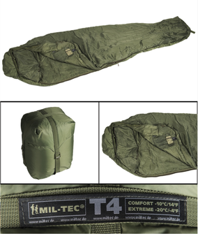 Υπνόσακος Mil-tec Tactical T4, λαδί 2/-19 °C