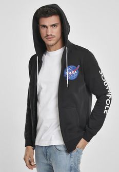 NASA Southpole ανδρικό φούτερ με φερμουάρ και κουκούλα, μαύρο