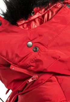 Marikoo VANILLA γυναικείο χειμερινό μπουφάν με κουκούλα, κόκκινο