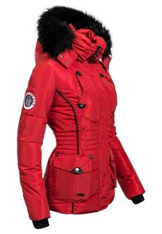 Marikoo VANILLA γυναικείο χειμερινό μπουφάν με κουκούλα, κόκκινο
