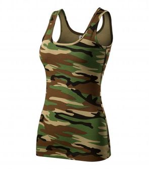 Malfini Camouflage γυναικείο tank top, καφέ 180g/m2