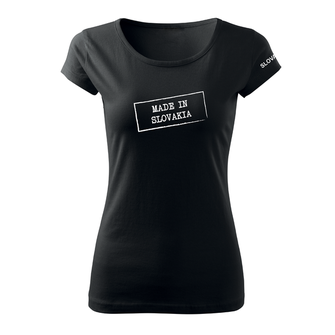 DRAGOWA γυναικείο μπλουζάκι κατασκευασμένο στη Σλοβακία, μαύρο 150g/m2