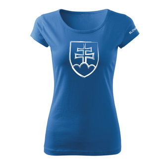 DRAGOWA γυναικείο t-shirt με σλοβακικό έμβλημα, μπλε 160g/m2