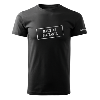 DRAGOWA κοντό T-shirt made in slovakia, μαύρο 160g/m2