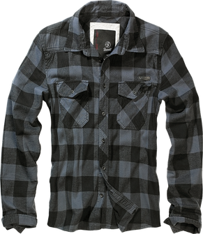 Πουκάμισο Brandit Checkshirt, γκρι και μαύρο