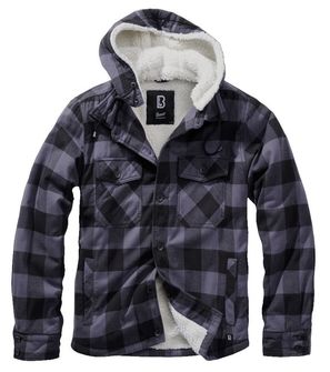 Brandit Lumberjacket μπουφάν με κουκούλα, μαύρο-γκρι