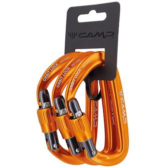 CAMP Carabiner Orbit Lock 3 Pack, πορτοκαλί
