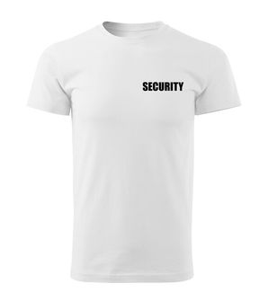 DRAGOWA T-shirt με επιγραφή SECURITY, λευκό