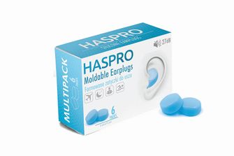 Ωτοασπίδες σιλικόνης HASPRO 6P, μπλε