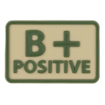 Helikon-Tex 3D PVC patch B+ Positive, σετ 2 τεμαχίων χακί
